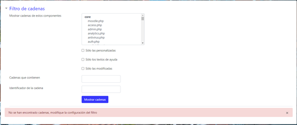 Módulo de personalización de idioma -- Cargar paquete de idioma