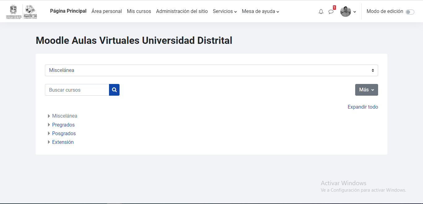 Creación de categoría
