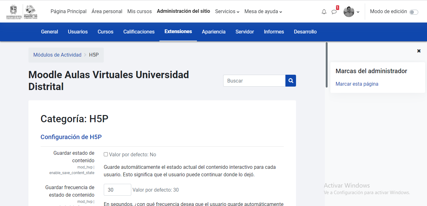 Gestionar tipos de contenido H5P