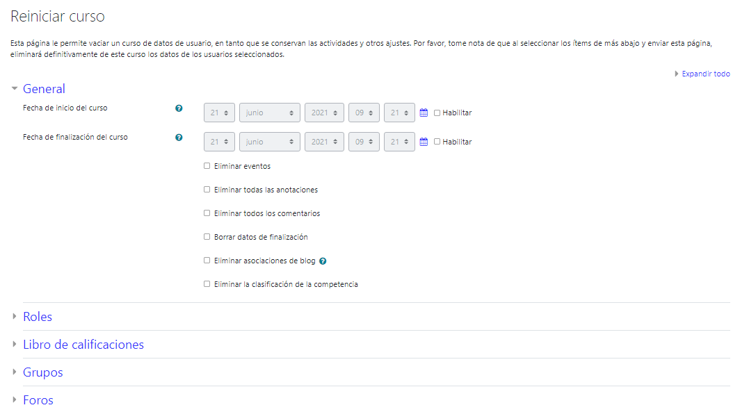 Revisión de Elementos