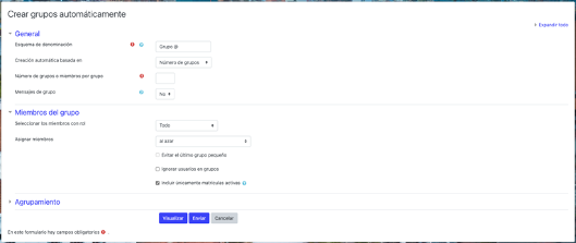 Crear grupo automáticamente