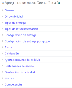 Icono de Modulo Tarea en creación de actividad