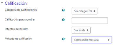 Temporalización del Módulo Cuestionario