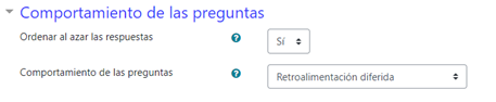 Sección esquema del Módulo Cuestionario