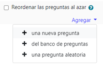 Mensaje de alerta de preguntas Módulo cuestionario